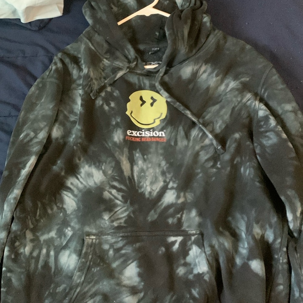 Excision f****** headbanger trippy hoodie tie dye